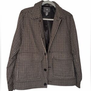 Unisex H&M Wool-Blend Houndstooth Jacket